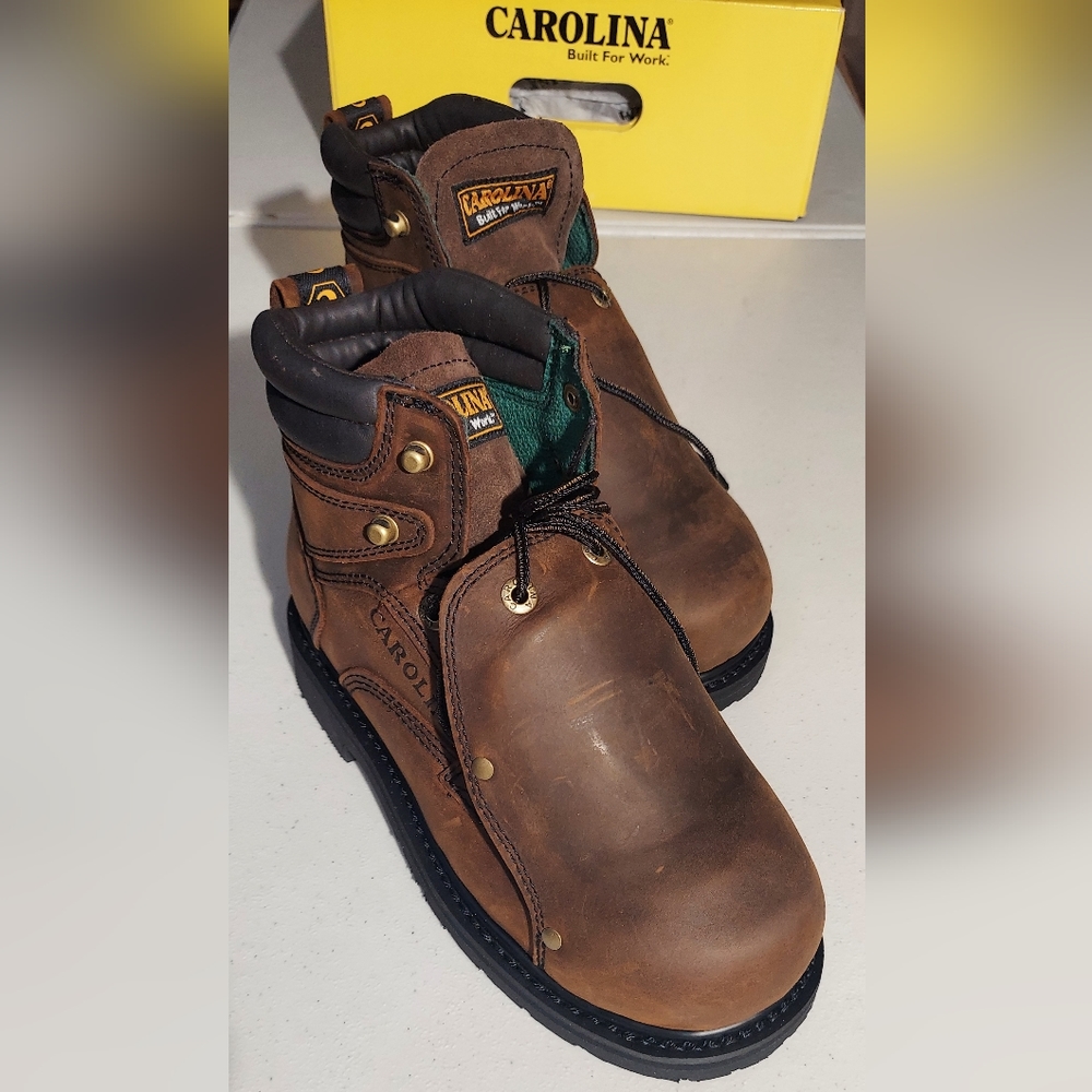 Men's Carolina 6" Steel Toe Metatarsal Boots, Dark Brown Size 7  Brand New In Bx